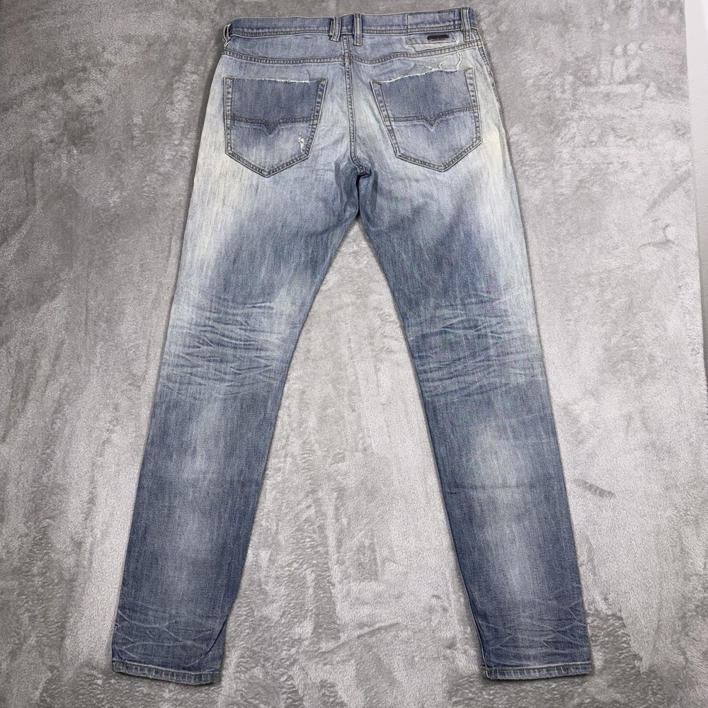 Diesel Jeans Tepphar Slim Carrot Fit Men's 31x30 Button Fly Blue Distressed - Picture 13 of 16